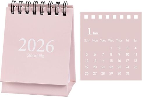 تقويم مكتبي صغير لعام 2026، تقويم شهري قائم بأسلوب بسيط للعام الجديد، 3.9 بوصة × 3 بوصة - أبيض (من يناير 2026 إلى يوليو 2027) in Kuwait