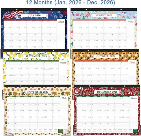 2026 Desk Calendar - Large Desk Calendar 2026, 22" x 17", Jan. 2026 - Dec. 2026, 12 Months Planning, Large Ruled Blocks, Tear Off Design, 2 Corner Protectors & 2 Hanging Hooks in Saudi Arabia