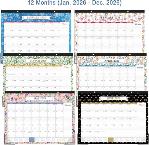 2026 Desk Calendar - Large Desk Calendar 2026, 22" x 17", Jan. 2026 - Dec. 2026, 12 Months Planning, Large Ruled Blocks, Tear Off Design, 2 Corner Protectors & 2 Hanging Hooks in Saudi Arabia