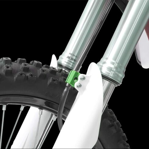 مشبك خط الفرامل الأمامي الأخضر من NICECNC متوافق مع Kawasaki KX450 2019-2021 KX250 1992-2008 KX100/KX80 1989-2021 KX65 2000-2024 متوافق مع سوزوكي DRZ400SM 2005-2024 انظر الإعداد in Kuwait