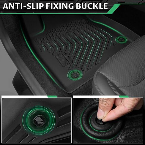 Floor Mats for Honda Accord 2008 2009 2010 2011 2012(Gas ONLY), NOT for Coupe, Custom Fit Accord LX LX-S EX EX-L LX-P SE LX Premium Floor Mats, TPE All Weather Protection Waterproof Cargo Liner in Kuwait