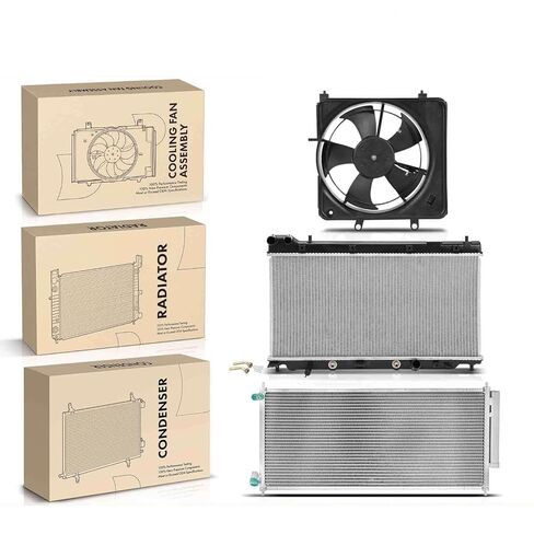 Replacement Parts for Radiator&AC Condenser&Cooling Fan Kit for Honda Fit 2007 2008 L4 1.5L Petrol Mod-AP88P-30312 in Saudi Arabia