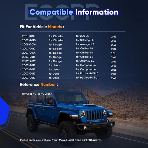 مجموعة ملفات الإشعال ECCPP مكونة من 4 قطع تناسب دودج لاستبدال جيب UF-557 C1587 للنقل والإصلاح أثناء السفر in Kuwait