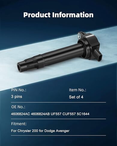 مجموعة ملفات الإشعال ECCPP مكونة من 4 قطع تناسب دودج لاستبدال جيب UF-557 C1587 للنقل والإصلاح أثناء السفر in Kuwait
