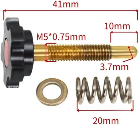 [استبدال الجزء] لـ PE لـ PWK 24 26 28 30 32 24 مللي متر NSR PWL KR150 Carb Idle Speedبرغي دراجة نارية المكربن ​​الخمول الضابط المسمار (أحمر) in Saudi Arabia