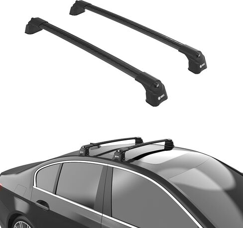TURTLE Compatible with BMW 3-Series (E90) 2006-2011 Air3 roof Rack | Black in Saudi Arabia