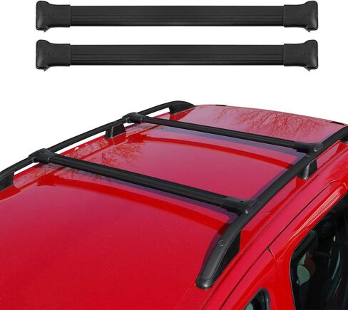 OMAC Roof Rack Cross Bars for Jeep Cherokee 2014-2023 Lockable 165Lbs Aluminium Black 2Pcs fits Cargo Carriers Kayak Canoe Bike Snowboard in Saudi Arabia
