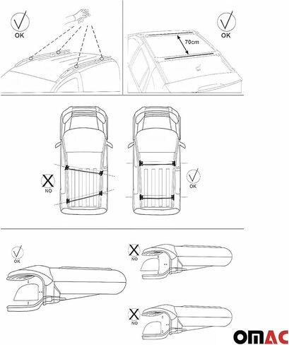 OMAC Roof Rack Cross Bars for Jeep Cherokee 2014-2023 Lockable 165Lbs Aluminium Black 2Pcs fits Cargo Carriers Kayak Canoe Bike Snowboard in Saudi Arabia