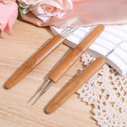3 Pcs Dreadlocks Crochet Hooks for Hair, 0.5 mm Hair Crochet Hook Dreadlocks Crochets Needle Multifunctional Locking Tool for Dreads, Interlocking Tool for Locs Braid Craft in Saudi Arabia