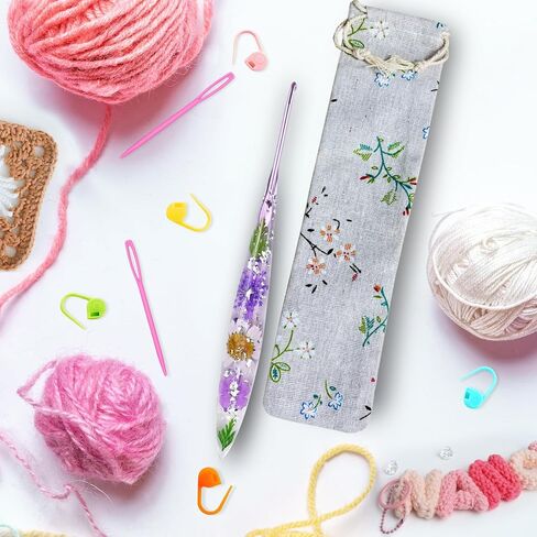 5 قطع من خطافات الكروشيه، خطاف كروشيه مريح مع مقابض بلاستيكية زهرية، خطاف كروشيه انزلاقي ناعم أطول للأيدي المصابة بالتهاب المفاصل، والمبتدئين، ومجموعة كروشيه احترافية لعيد الميلاد والعام الجديد in Kuwait