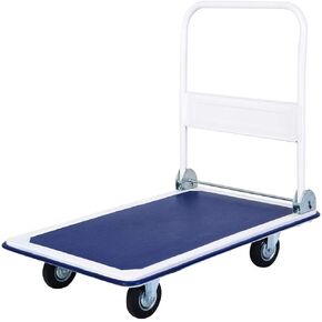 Juggernaut Carts Heavy Duty 660 lb. Capacity Folding Platform Cart, 11.02" Height, 23.2" Width, 35.4" Length, 660 Pounds Load Capacity - FPTC3623-BLUE