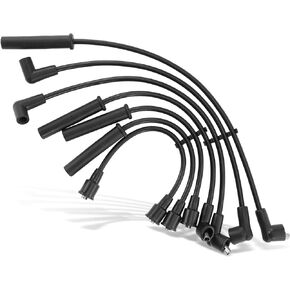 A-Premium Ignition Spark Plug Wires Set of 7 Compatible with Jeep CJ5 1977-1983, CJ7 1977-1986, CJ7 1977-1986, Scrambler 1981-1985, Wrangler 1987-1990, L6 4.2L OHV