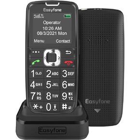 Easyfone Prime-A6 4G Unlocked Feature Cell Phone, Easy-to-Use Clear Sound GSM Dumbphone with an Easy Charging Dock