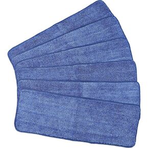 CleanAide All Purpose Mega Microfiber Mop Pads for 18 Inch Plate 6 Pack