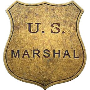 Old West Badges US Marshal Replica Badge Metal Costume Prop