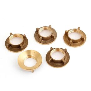 uxcell a13073100ux0092 Gold Tone Brass 1/2 inches PT Threaded Household Water Tap Faucet Nuts Brass Pack of 5