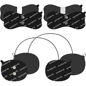 Comfytemp Official Smart TENS Unit Replacement Pads for K6108, 4 Pack Wireless TENS Pads, 5.2" x 2.4" and 3.5" x 2.8" Reusable Self Adhesive Electrodes with Premium Quality, Non-Irritating Design