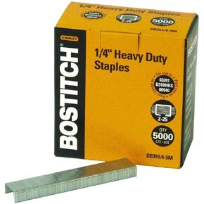 Stanley Bostitch 104554 Premium Heavy Duty Staples 0.25-Inch Leg Length 1000/Box (SB351/4-1M)
