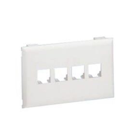 Panduit T70N4IW Snap-On Faceplate for Nordx/CDT Communication Modules, PVC