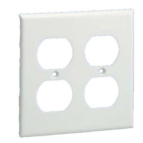 Panduit FP2DCIG Screw-On Double Gang 106 Duplex Faceplate, Plastic, Gray