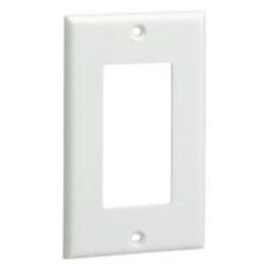Panduit FP2RCIG Screw-On Single Gang Rectangular Faceplate, Plastic, Gray