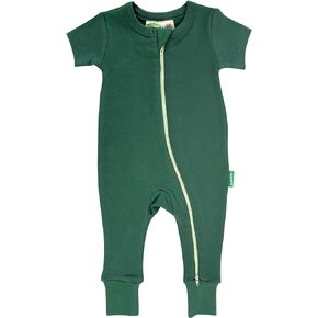 PARADE Organic Essential Basics '2-Way' Zip Romper - Short Sleeve