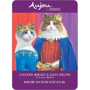 Rawz Aujou Chicken Breast & Duck Cat Food 8 Pouches 2.46 oz