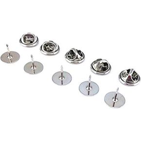 ULTNICE Tie Tack Butterfly Pin Clutch Back Replacement with Blank Pins for Craft Making 50 Sets