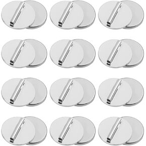 12pcs Mini Pin Brooch Converter, Magnetic Metal Pin Backs Harm Free Brooch Pin Converter for Scarf Hijab Shawls Thin Fabric Harm Free (Silver)