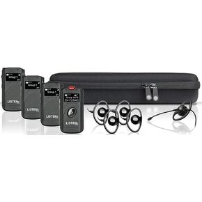 Listen Technologies LKS-5-A1 ListenTALK GO! System, Ready to Use, 1 Leader and 3 Participants, All-Inclusive Package