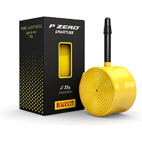 Pirelli P Zero SmarTUBE Bike Inner Tube, Road – Race, Innovative Lightness & Handling, Superior Puncture Protect, (1) Yellow Inner Tube, 42mm/60mm/80mm Length Presta Valve / 700c Sizes