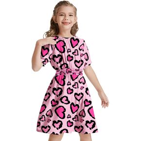 tiny sugar Girls Floral Smocked Waist Dress Church Holiday Playwear Soft Midi Dress with Pockets