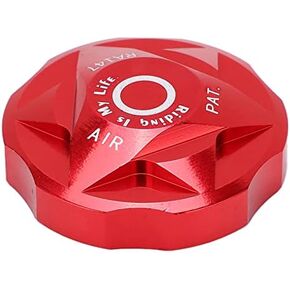 Bike Front Fork Accessory, Front Fork Air Chamber Cover Aluminium Alloy Bike Air Gas Value Cover Suspension Fork Air Gas Valve Cover(red) Air Fork Cover Suntour Fork Air Cap Fox