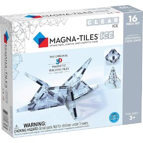 MAGNA-TILES Ice مجموعة بناء مغناطيسية مكونة من 16 قطعة، العلامة التجارية الأصلية للبناء المغناطيسي in Kuwait