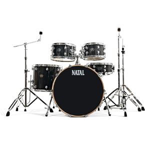 Natal KAR-UFX-BLS Arcadia Series UFX 5-Piece Drum Set with Hardware - Black Sparkle