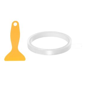 HARFINGTON Caulk Strip Tape Clear 0.6"x10Ft Waterproof Sealing Tape with Sealing Tool for Kitchen Cooktop Sink Bathtub Shower Toilet