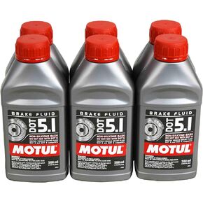 Motul (6 Pack) 100950 100% Synthetic Brake Dot 5.1 Brake Fluid 1/2 Liter or 500 ml