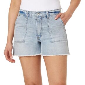 WallFlower Women's Fearless Curvy Carpenter Shorts 4" High Rise Insta Vintage Juniors