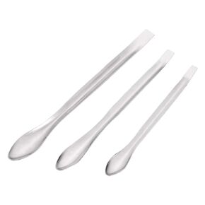 uxcell Micro Scoop Stainless Steel Reagent Sampling Lab Spoon Spatulas for Laboratory 3in1 9Pcs
