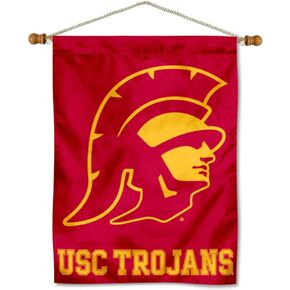 USC Trojans Trojan Head Banner with Hanging Pole