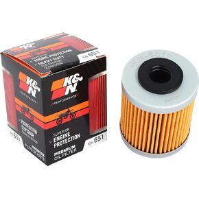 K&N Motorcycle Oil Filter: High Performance, Premium, Designed to be used with Synthetic or Conventional Oils: Fits Select Husqvarna Vehicles (see product description for vehicles), KN-651