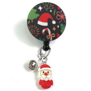 Cute Holiday Ornaments Retractable Badge Reel, Merry Christmas ID Holder, Ornament RN Key Card, Hospital Nurse Gift, Stocking Stuffer
