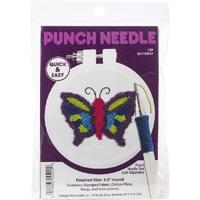 Design Works Crafts Butterfly Punch Needle Kit