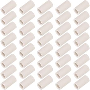 Drfeify Billiard Cue Stick Ferrules, 40pcs Fiber Billiards Stick Pool Cue Ferrules Tubes Repair Accessories(1in)