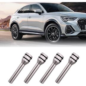 4 PCS Car Door Lock Knobs, Aluminum Alloy Inner Door Lock Pull Pins, 1.92" x 0.47" Decorative Kits, Door Bolt, Auto Replacement Parts, Universal for Most Cars, Trucks (Black)