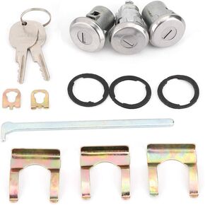 Door Trunk Key, Cutlass Car Door Lock Cylinder with Key Set Replacement for Chevelle, Replace OE 654394765282