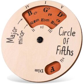 Wooden Melody Tool, Circle of Fifths Wheel Melody Chord Tool The Chord Wheel for Musicians Songwriters Practice Musical Instruments Accessories for Guitar, Bass, Piano, Violin