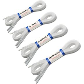 Flat Shoe laces 5/16" Wide Shoelaces 4 Pair for Athletic Running Sneakers Shoes Boot Strings replacements