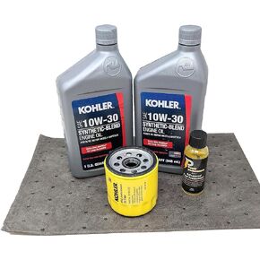 Kohler Genuine 52 050 02-S Oil Change Kit w/pad 10W30 Oil and fuel treatment