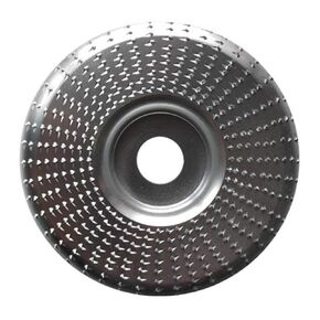 Szliyands 4 Inch Wood Grinder Wheel Disc, Wood Shaping Wheel, Grinding Wheel Carving Abrasive Disc for Woodworking Sanding Carving Shaping Fit Angle Grinders with 5/8" Arbor (100mm, Flat, Silver)